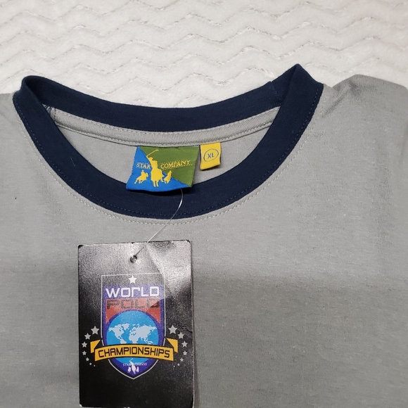 NWT ENGLAND London Polo Team 14 Grey T Shirt Tee XL Cotton - Picture 2 of 5